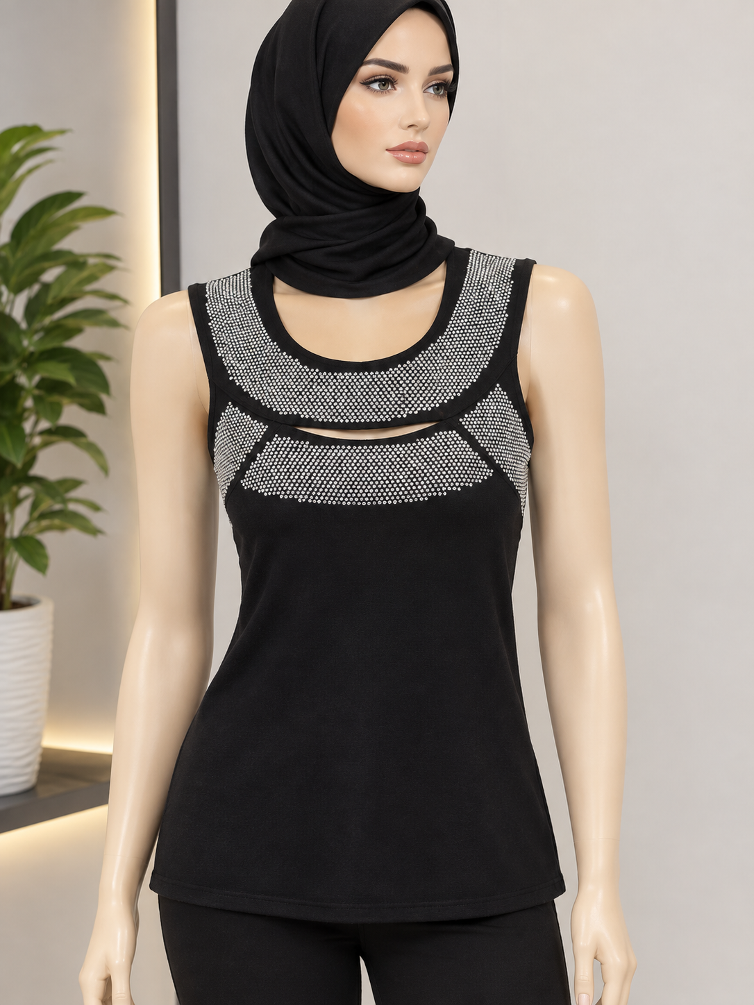 تاپ نگین وسط چاک